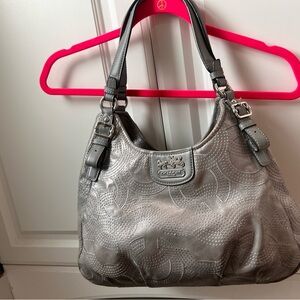 Silver coach purse